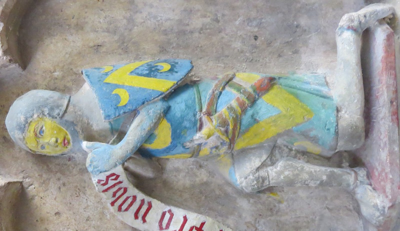 Wales St Athan - St Athan Roger Berkerolles 1351 and Katherine de Turberville